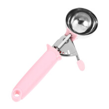Stainless Steel Ice Cream Scoop and Melon Baller Spoon with Ergonomic Handle for Desserts and Fruit