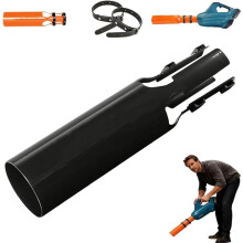 Leaf Blower Attachment Air Booster with Turbo Nozzle, Double Blowing Power, Universal 24 Inch Fit, Black