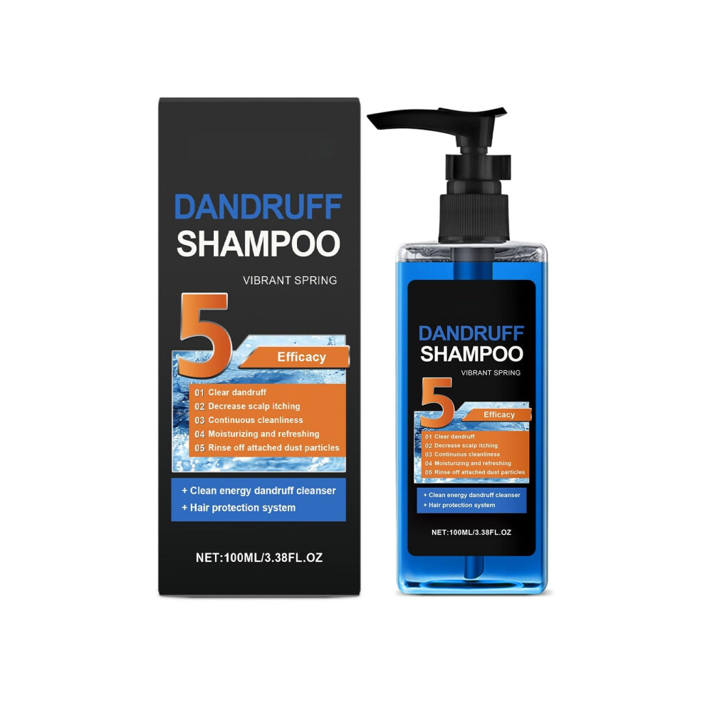 KLYso Men's AntiDandruff Shampoo 2PCS for Oily Scalp, Frizz Smoothing and Shine Boost