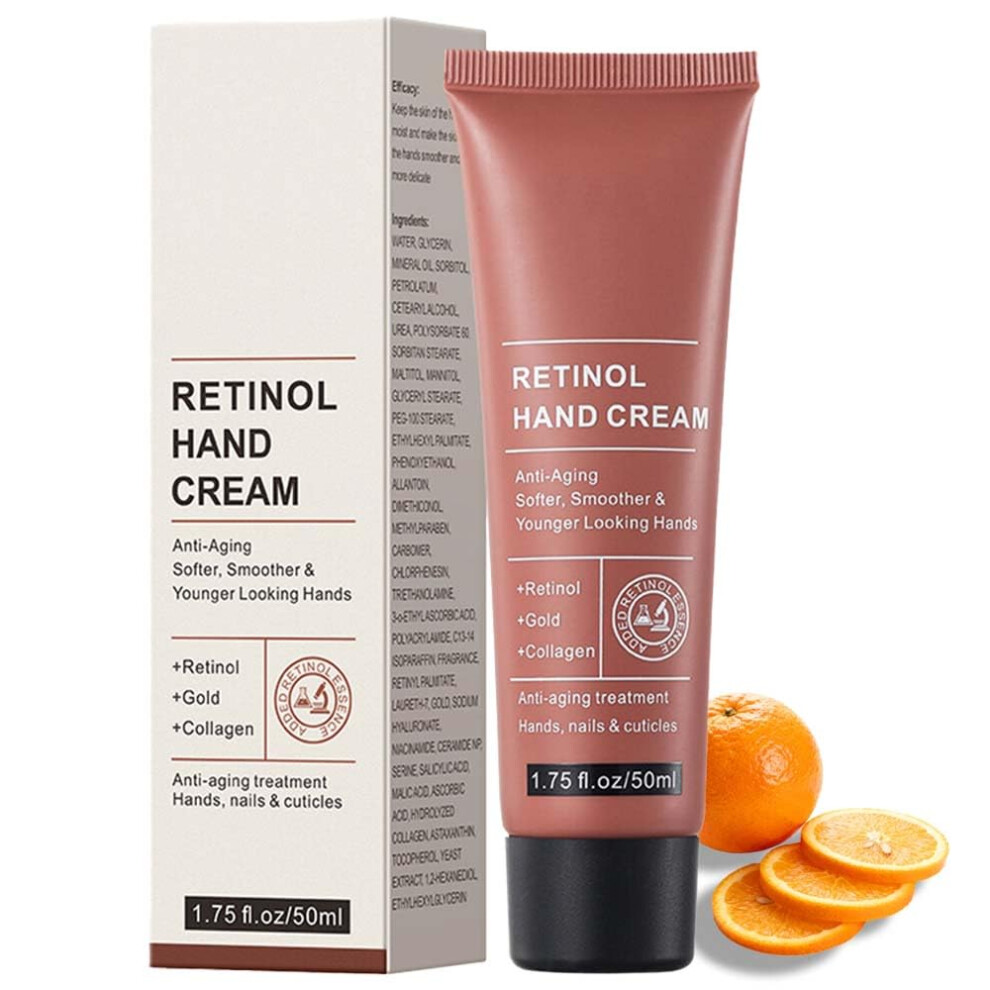 Retinol Collagen Hand Cream Anti Aging Care for Dry Cracked Hands Deep Hydration 50g