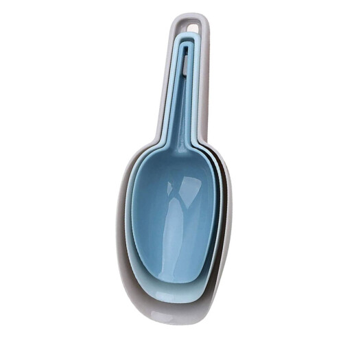 Plastic Ice Scoop and Flour Scoop Set with Ergonomic Grip for MultiPurpose Kitchen Use