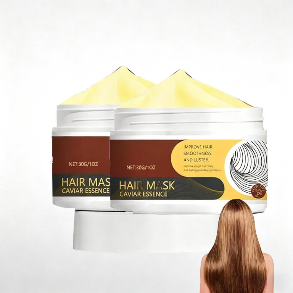 Collagen Hair Mask Deep  with Argan and Keratin for Dry Damaged Color Treated Hair, 2 Pcs