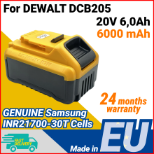 Akku für Dewalt DCB205 6,0 Ah 6000 mAh Akku 18V - Samsung 21700 Zellen