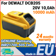 Akku für Dewalt DCB205 10,0 Ah 10000 mAh Akku 18V - Samsung 21700 Zellen