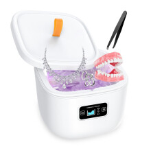Ultrasonic Jewelry Cleaner 45kHz Deep Cleaning 255ml Stainless Steel Tank for Braces Rings Necklaces