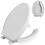 Soft Close Toilet Seat White PP VShaped Heavy Duty Open Front with Quick Release Hinges 1