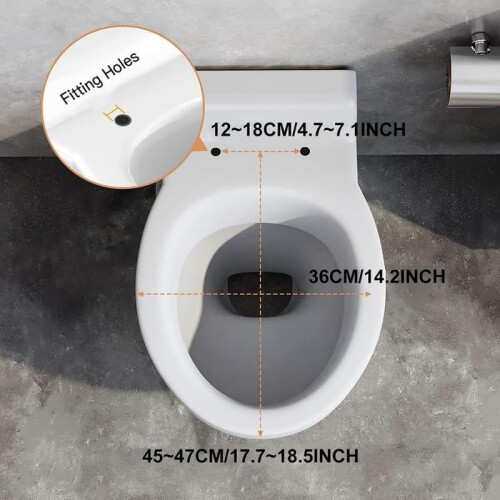 Soft Close Toilet Seat White PP VShaped Heavy Duty Open Front with Quick Release Hinges 2
