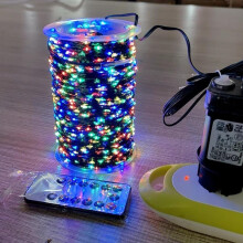Outdoor LED String Lights with Remote Control, Waterproof Copper Wire Fairy Lights for Garden Patio