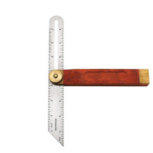 Sliding T Bevel Gauge 2Pcs Adjustable Angle Protractor with Wooden Handle for Precise Measurement
