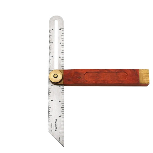 Sliding T Bevel Gauge 2Pcs Adjustable Angle Protractor with Wooden Handle for Precise Measurement