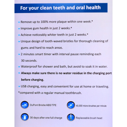 Fairywill 917 Electric Toothbrush Twin Pack 1