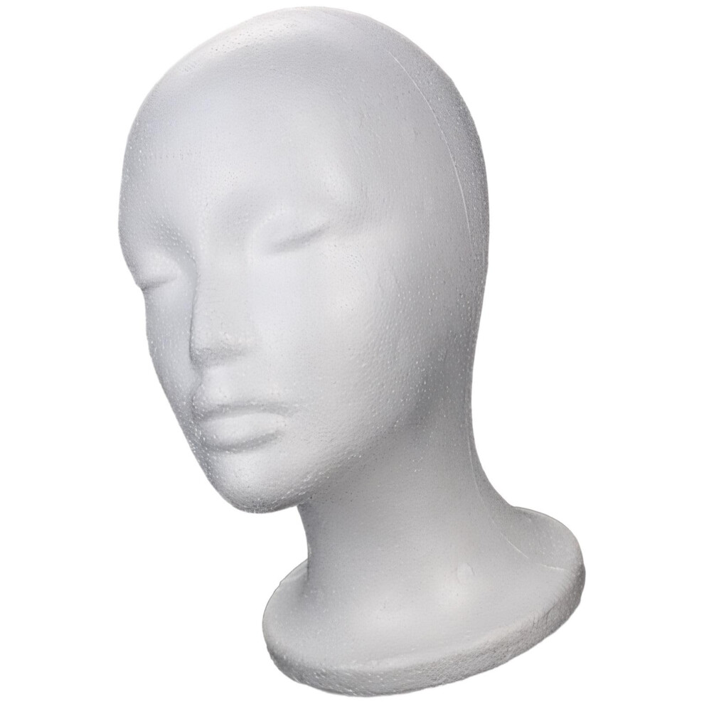 Unisex Foam Mannequin Head For Wigs And Hats With Realistic Facial Contours And Smooth Styling Surface