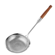 Spider Strainer Stainless Steel Skimmer Spoon with Ergonomic HeatResistant Wooden Handle for Frying