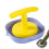 Garlic Press and Grinder with BuiltIn Container, Multipurpose Manual Vegetable Crusher Yellow 1