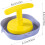 Garlic Press and Grinder with BuiltIn Container, Multipurpose Manual Vegetable Crusher Yellow 4