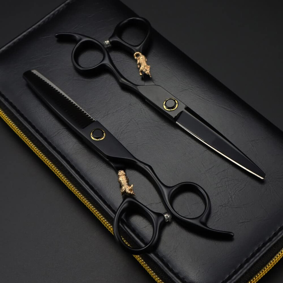 Professional Hair Cutting Scissors Japanese 440C Steel 6 Inch Ergonomic Barber Hairdressing Tool