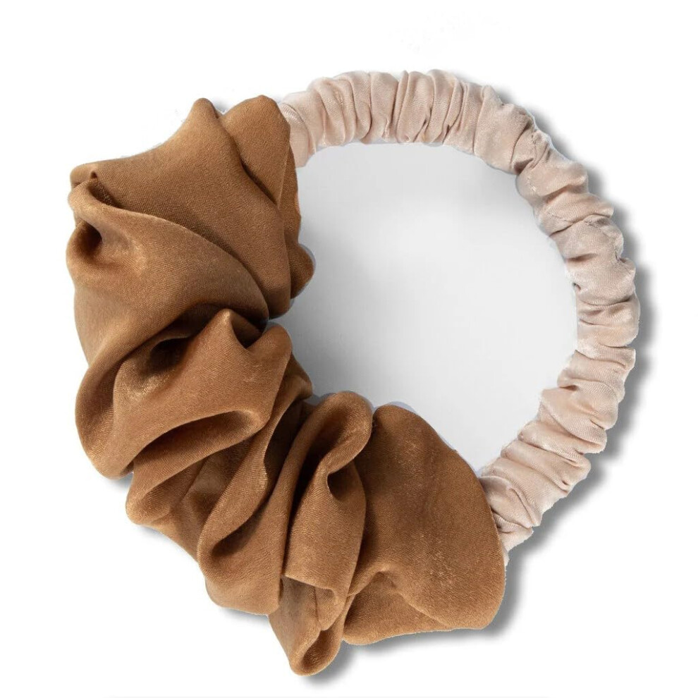 Orange Heatless Hair Curler Headband With Soft Velvet For Overnight Waves And Comfortable Styling Â