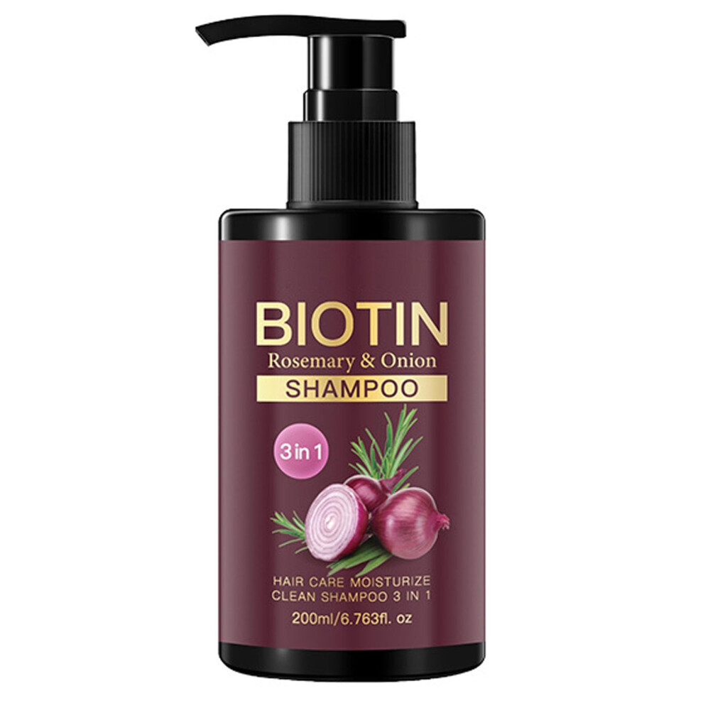 Rosemary Biotin Onion Shampoo for Hair Growth and Loss, Deep Hydration Frizz Control 6.76oz