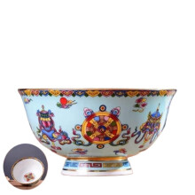 Pastel Flower Porcelain Soup Bowl 15.6cm Retro Ceramic Serving Bowl with Elegant Floral Design
