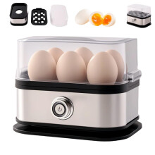 Electric Egg Cooker with Auto ShutOff, 6 Egg Capacity, 7in1 Modes, Rapid Egg Poacher