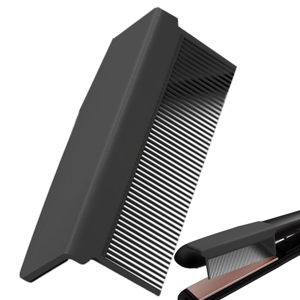 Black Hair Straightener Comb Clipon Flat Iron Attachment Heatresistant Ergonomic Grip