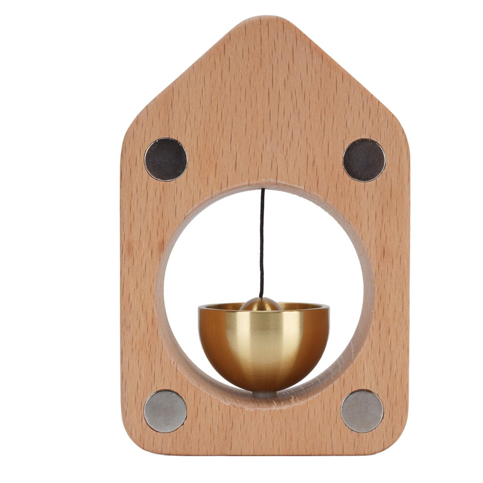 Door Entry Bell Wood Brass With Pleasant Clear Chime For Store Home Entry Nodrill Adhesive Mount 9053599990185