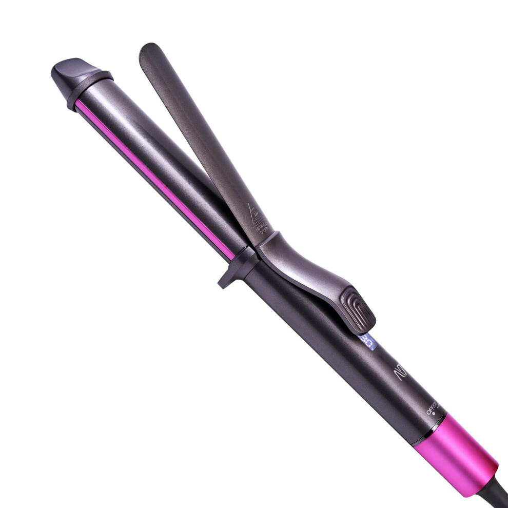Magenta Curling Iron 1.25 Inch Ceramic Hair Curling Wand With Tourmaline, Fast Heating, Dual Voltage,