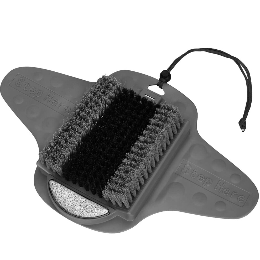 Shower Foot Scrubber with Pumice Stone, NonSlip Exfoliating Mat for Dead Skin and Callus Removal