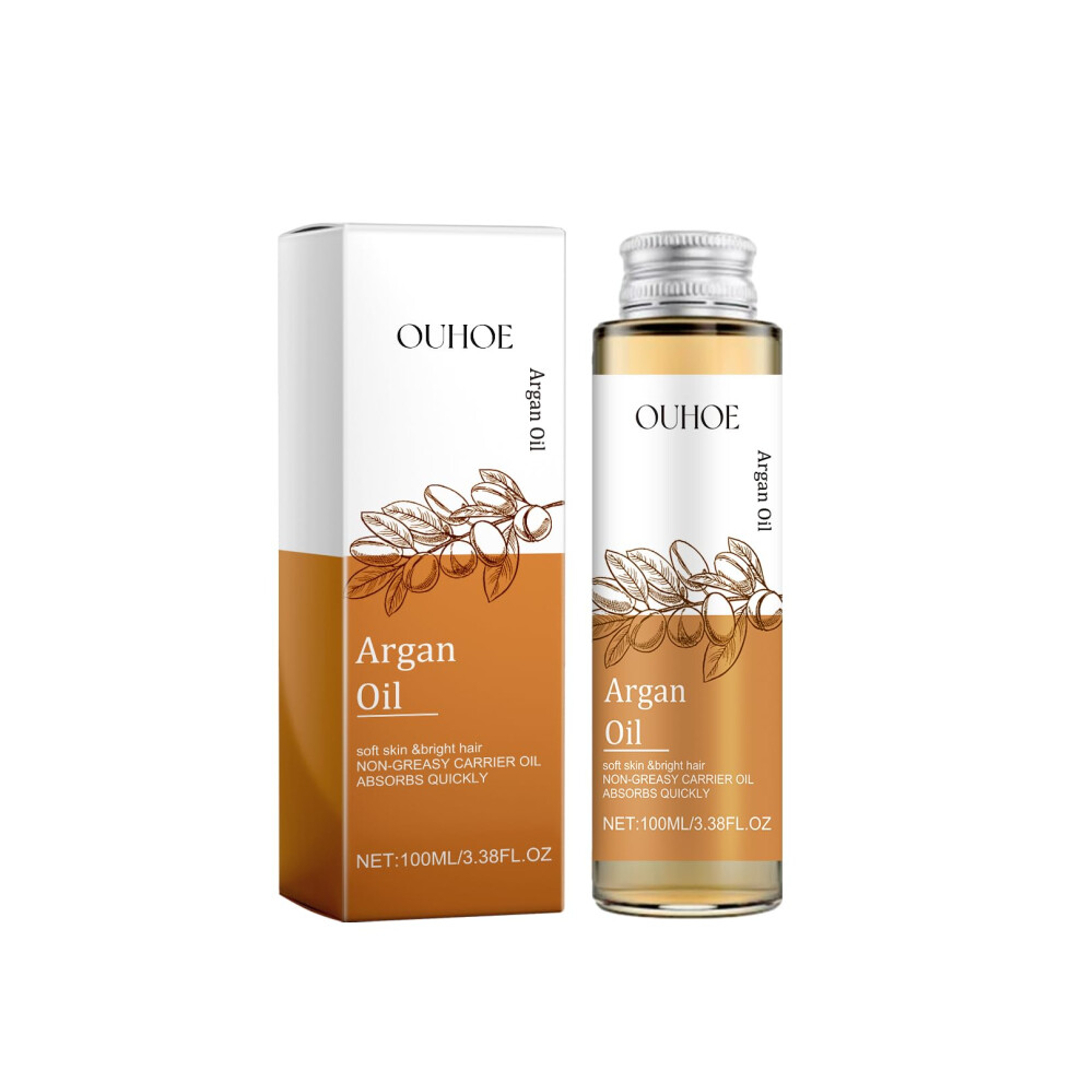 Argan Oil for Hair and Skin with Jojoba, Deep Hydration, Frizz Control, Fast Absorption, 3.38oz