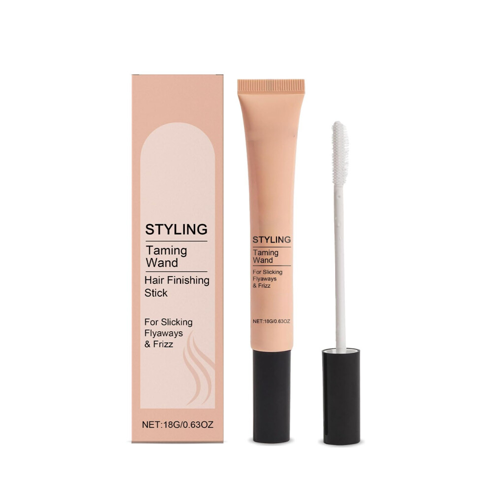 Hair Finishing Stick Flyaway Tamer with Builtin Precision Brush, Invisible Frizz Control, NonGreasy Styling Wand (Pack of 1)