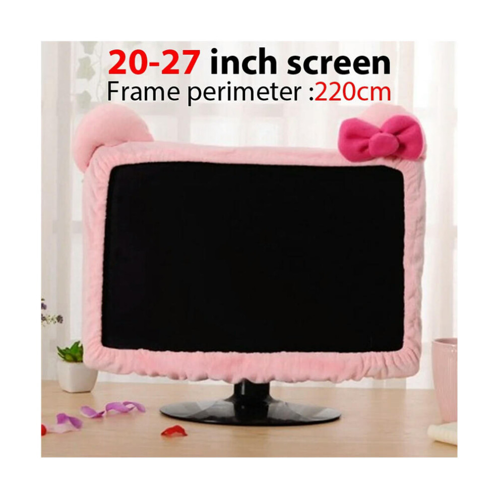 For Computer Monitor Cover Monitor Dust Cover Computer Rative Dust Cover Suitable For 20-27 Inch Display Pink 9377112386133
