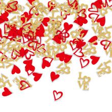 Valentine's Day Confetti - 100/200 Pcs Bright Colored Party Decorations Confetti for DIY Crafts and Atmosphere Creation