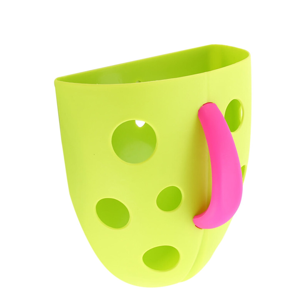 Baby Bath Toy Storage Basket - Quick-Drain Drying Plastic Box for Kids, Bathroom Shower Toy Holder