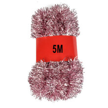 Lylong Christmas Decorations 5M Christmas Bar Tops Ribbon Tinsel Garland Christmas Tree Ornaments Decoration Pink