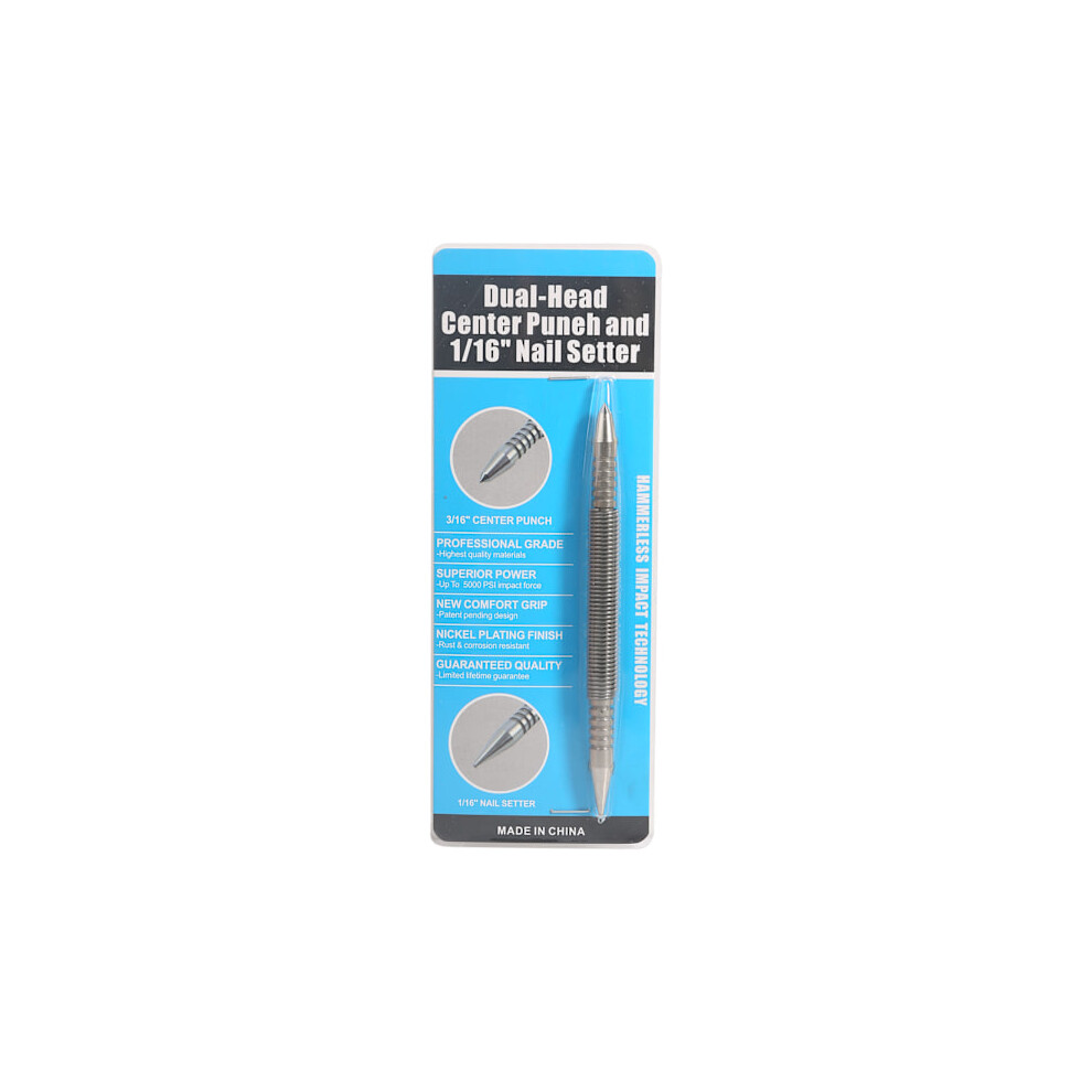 Center Puncher Metal Center Spring Nail Punch Tool Double For Head Nail For Head 9377112386775