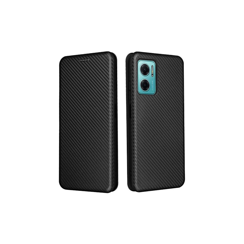 Skalo Compatible With Xiaomi Redmi 10 5G Carbon Fiber Wallet Case - Black 9377112387079