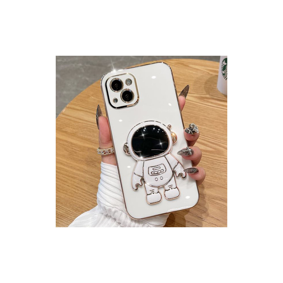 6D Electroplated Astronaut Hidden Stand Case With Camera Protection, Soft Tpu Shockproof Bumper, Foldable Stand, Compatible With Iphone 11 9377112386980
