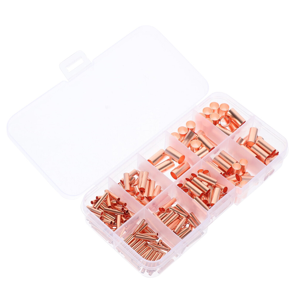 250 Pcs Copper Connecting Mini Tubes Replacement Wire Connectors Combos Connection 9377112387444