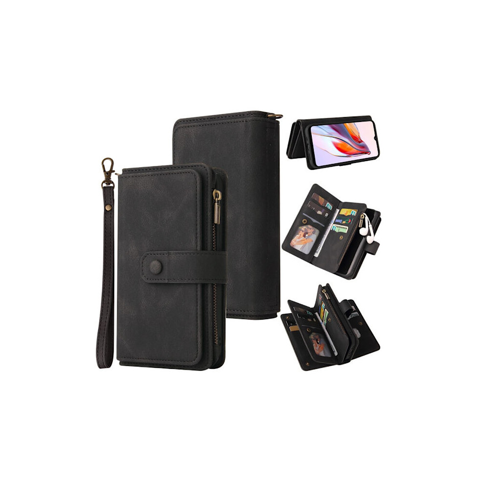 Skalo Compatible With Xiaomi Redmi 12C 4G Big Wallet 17-Compartment Wallet Case - Black 9377112387185