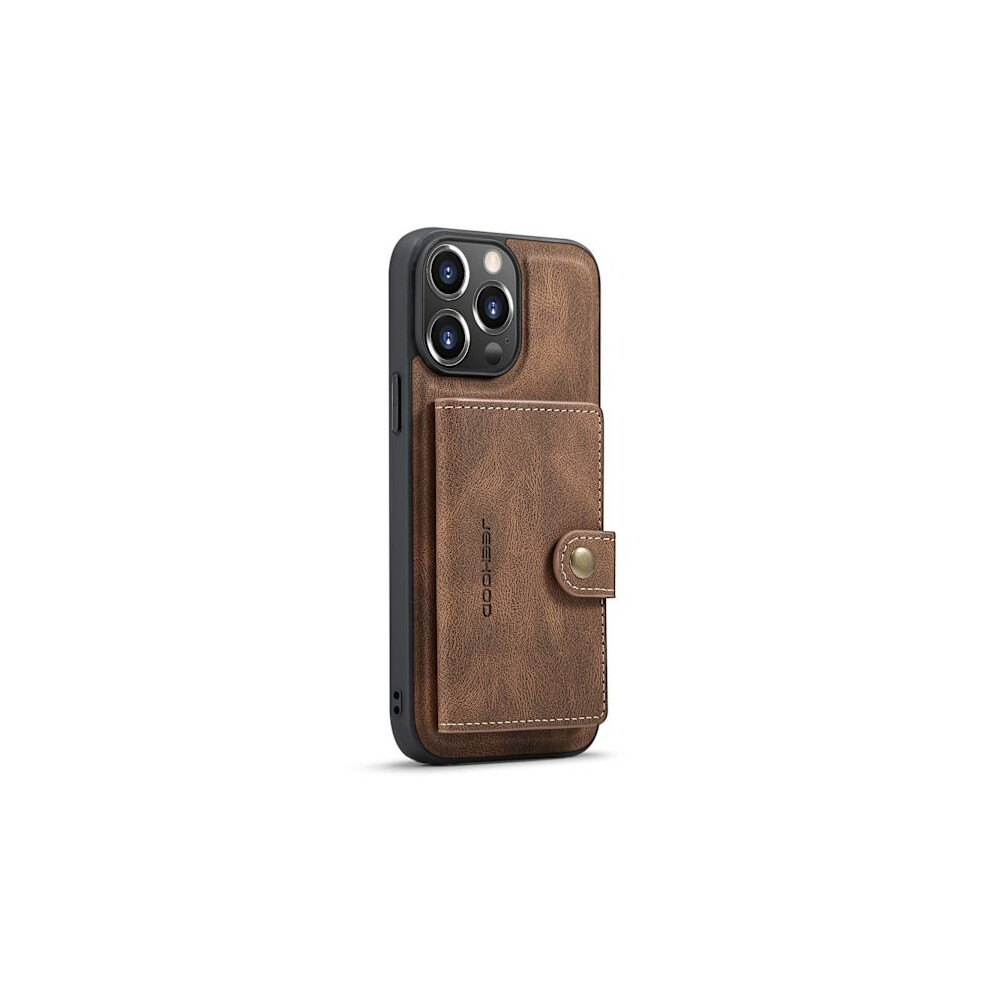 Stylish Case With Card Holder - Compatible With Iphone 14 Pro Max Brown 9377112386898