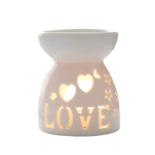 Ceramic Oil Burner Wax Melt Warmer Dual Function Aromatherapy Glossy 3.5 Inch Tea Light Diffuser