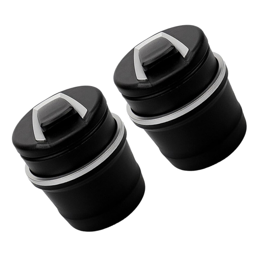 2 Pcs Car Ashtray With Windproof Lid And Led Smokeless Detachable Vehicle Ashtray Light 9455672646208