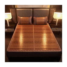 Bamboo Cooling Mat DoubleSided Summer Sleeping Mat with Pillowcase Foldable for Bed 120x190cm Brown