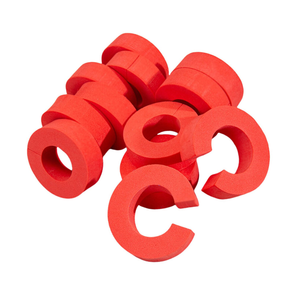 Red 6Pcs Heatless Foam Hair Rollers Cshaped Soft Curlers For Overnight Comfort Styling
