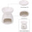 Ceramic Oil Burner Wax Melt Warmer Dual Function Aromatherapy Glossy 3.5 Inch Tea Light Diffuser 2