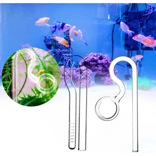 Aquarium Lily Pipe Glass Filter Inflow Outflow Set with Surface Skimmer 10mm Adjustable Flow 2