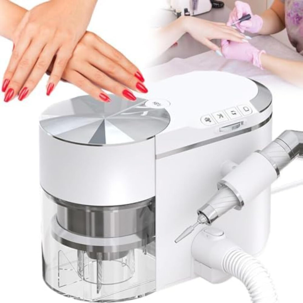 Professional Nail Drill with Dust Collector, Adjustable Speed and Quiet Efficiency Suction