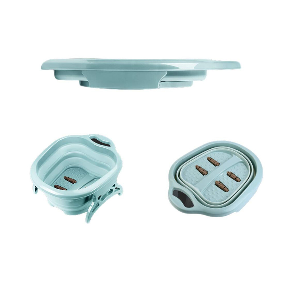 Purple Foldable Foot Spa Basin With Massage Balls For Home Travel Soak Tub Spacesaving Design
