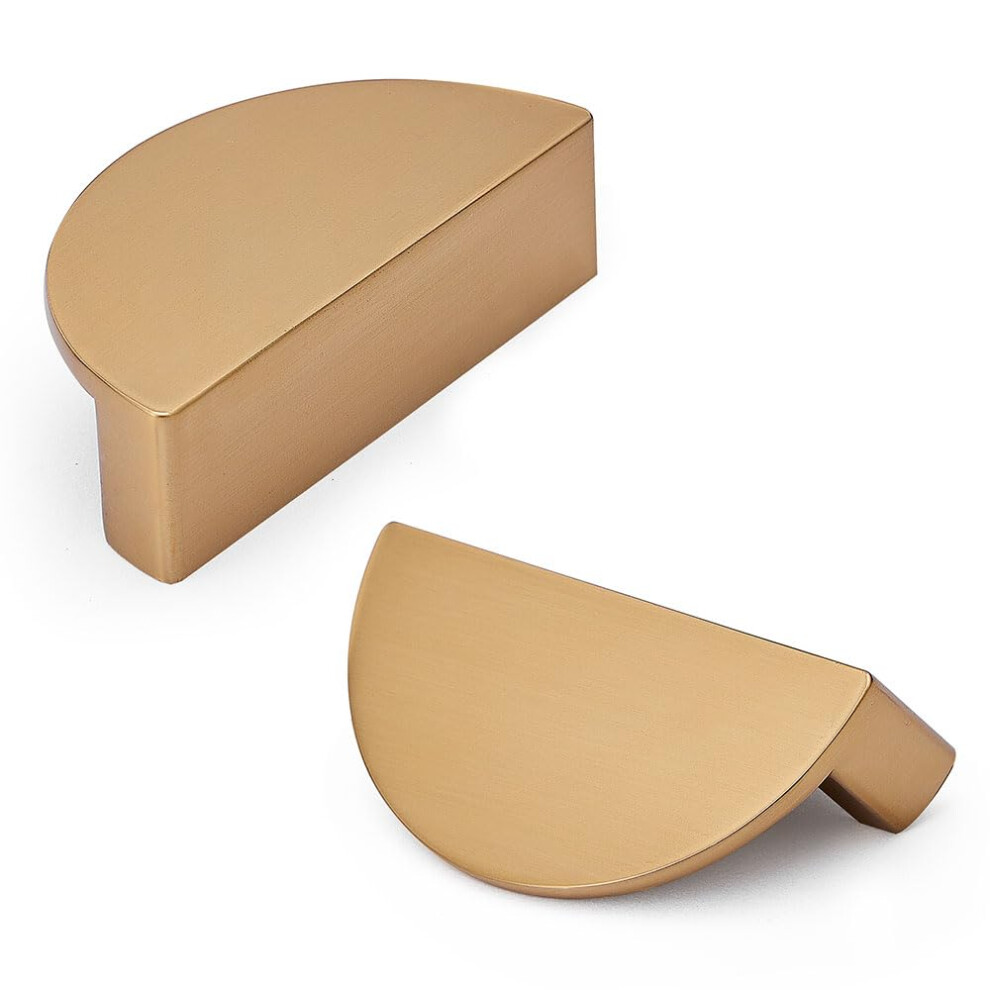 Champagne Bronze Cabinet Pull Handles 64Mm Modern Zinc Alloy Cup Style Kitchen Drawer 6 Pack 9113335530621