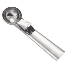 Stainless Steel Ice Cream Scoop with Trigger Release Ergonomic Handle for Frozen Desserts